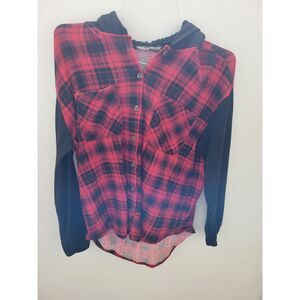 Red and Black Unisex Pullover Hoodie with Urban Edge Unleash Your Boldness